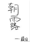 朝露什么意思